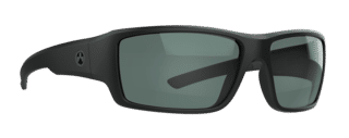 Magpul Ascent safety glasses with black frame and gray green lens